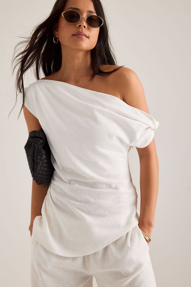 Top in Misto Lino con Spalle Scoperte TALA #2