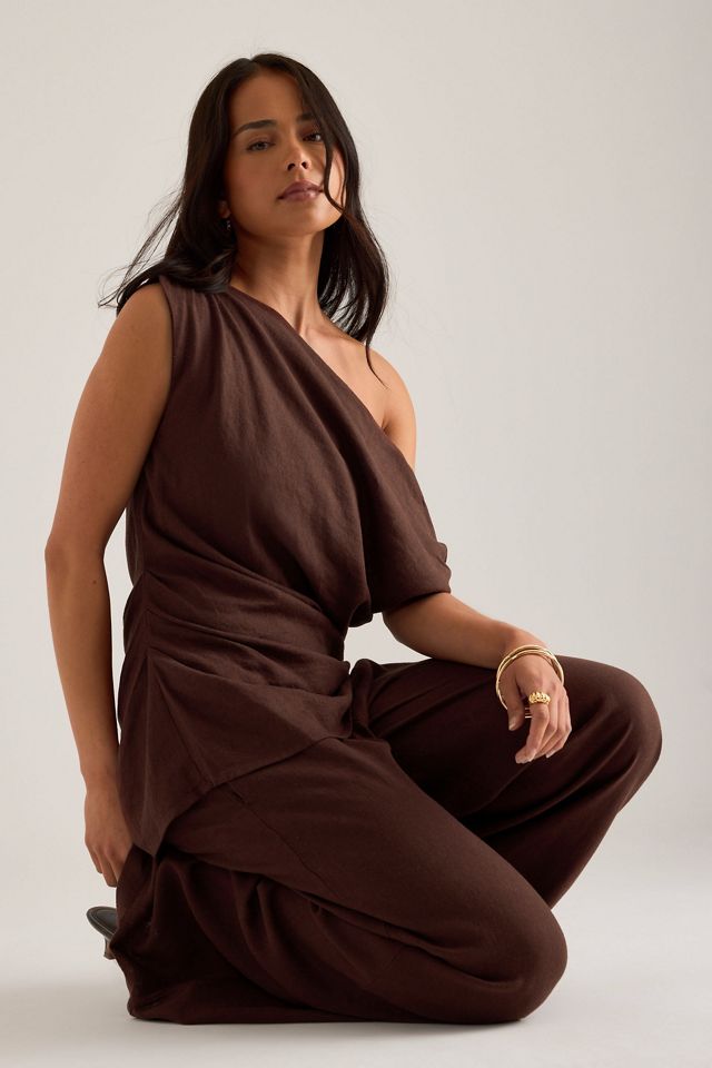 TALA Leinenmischung Hose mit Kordelzug #1