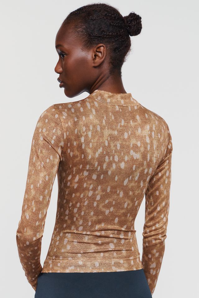 LSPACE Shimmer Long-Sleeve Mock-Neck Top #2