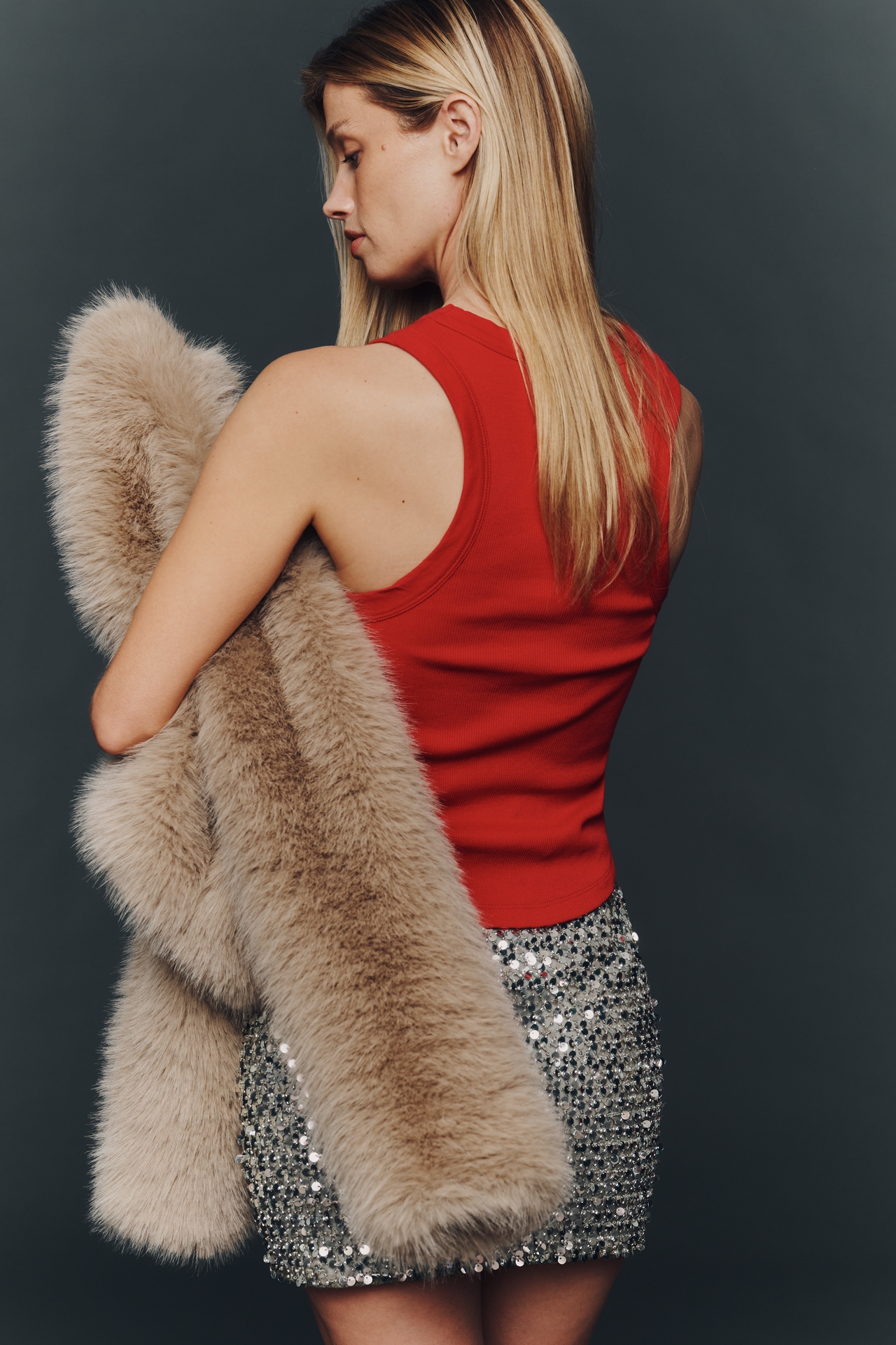 LSPACE Embroidered Ash Crop Tank