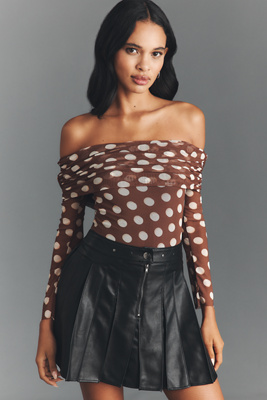 Afrm Maxine Bodysuit In Brown