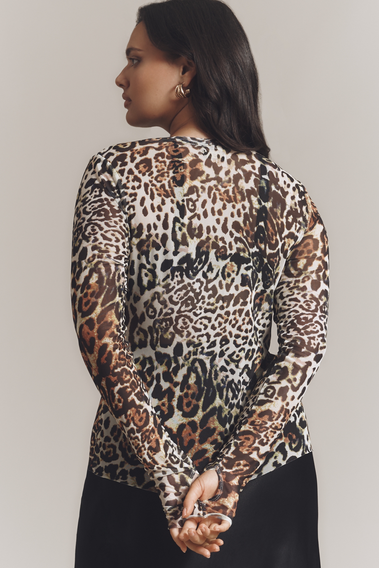 AFRM Kaylee Mesh Long-Sleeve Top