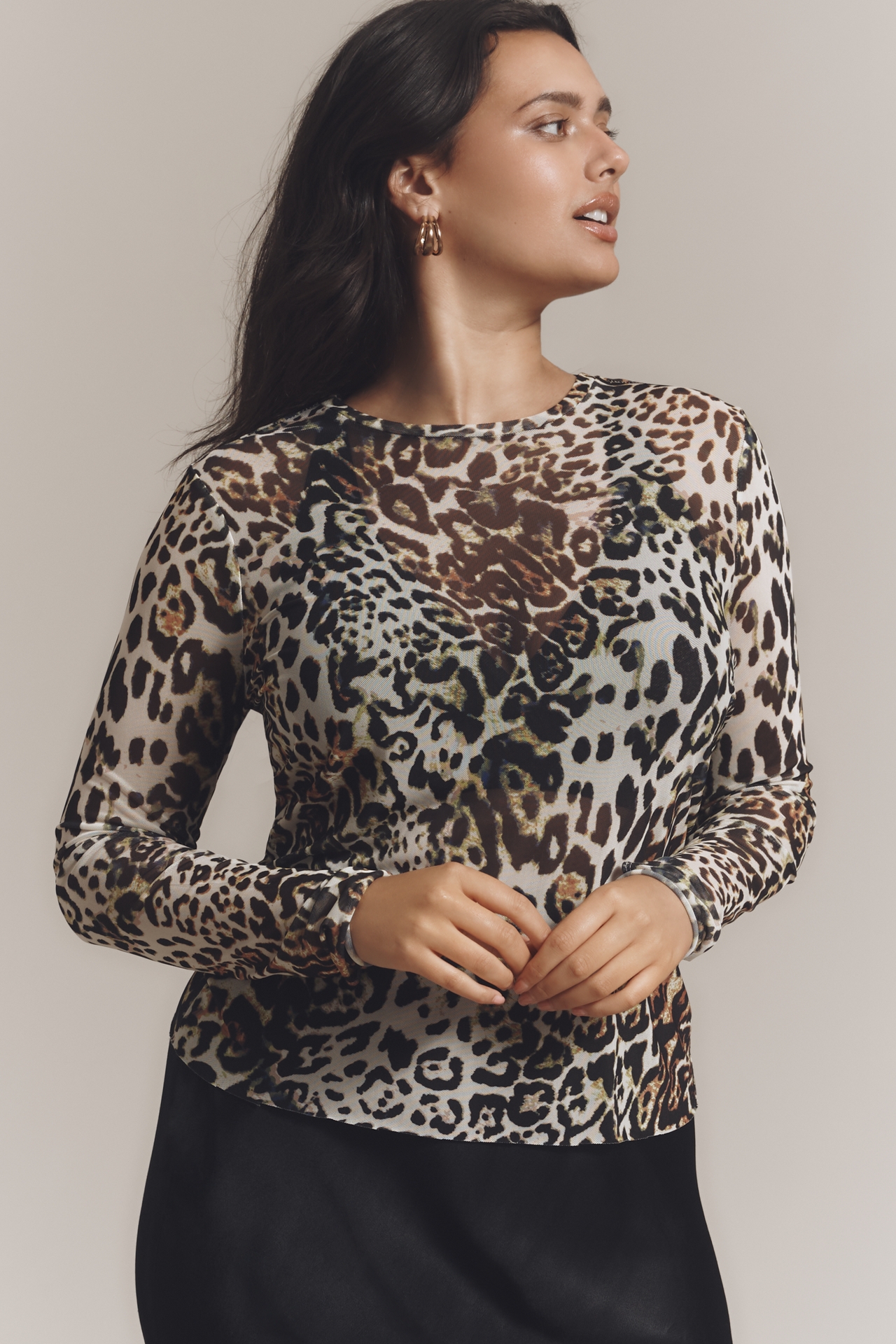 AFRM Kaylee Mesh Long-Sleeve Top