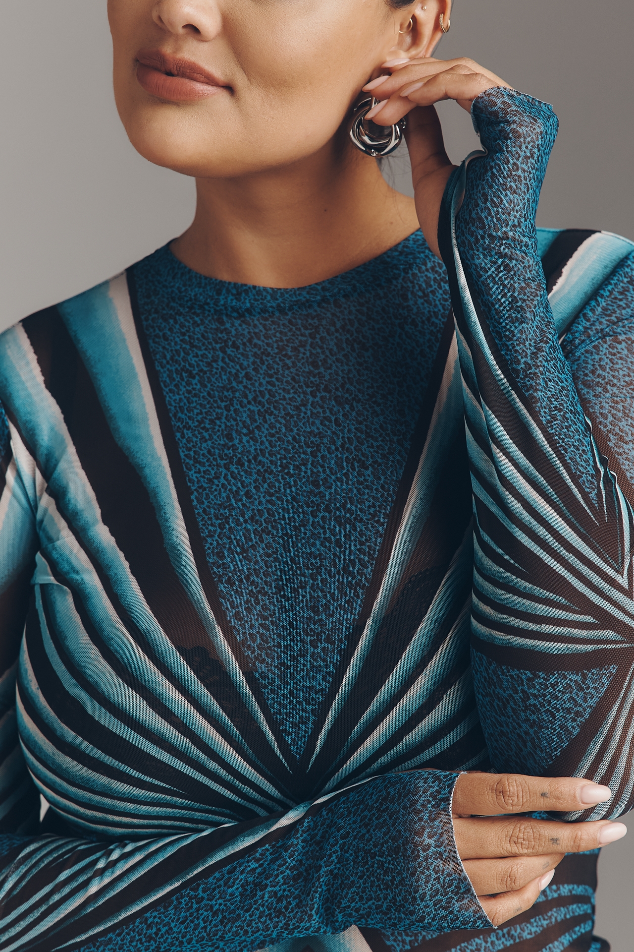 AFRM Kaylee Long-Sleeve Mesh Top