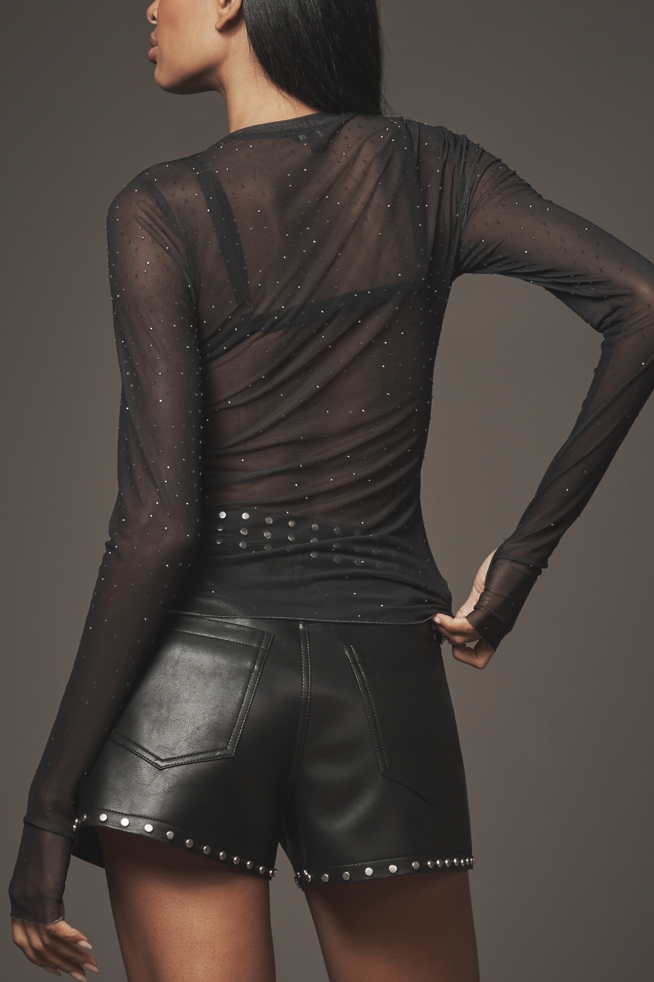 AFRM Kaylee Long-Sleeve Mesh Top