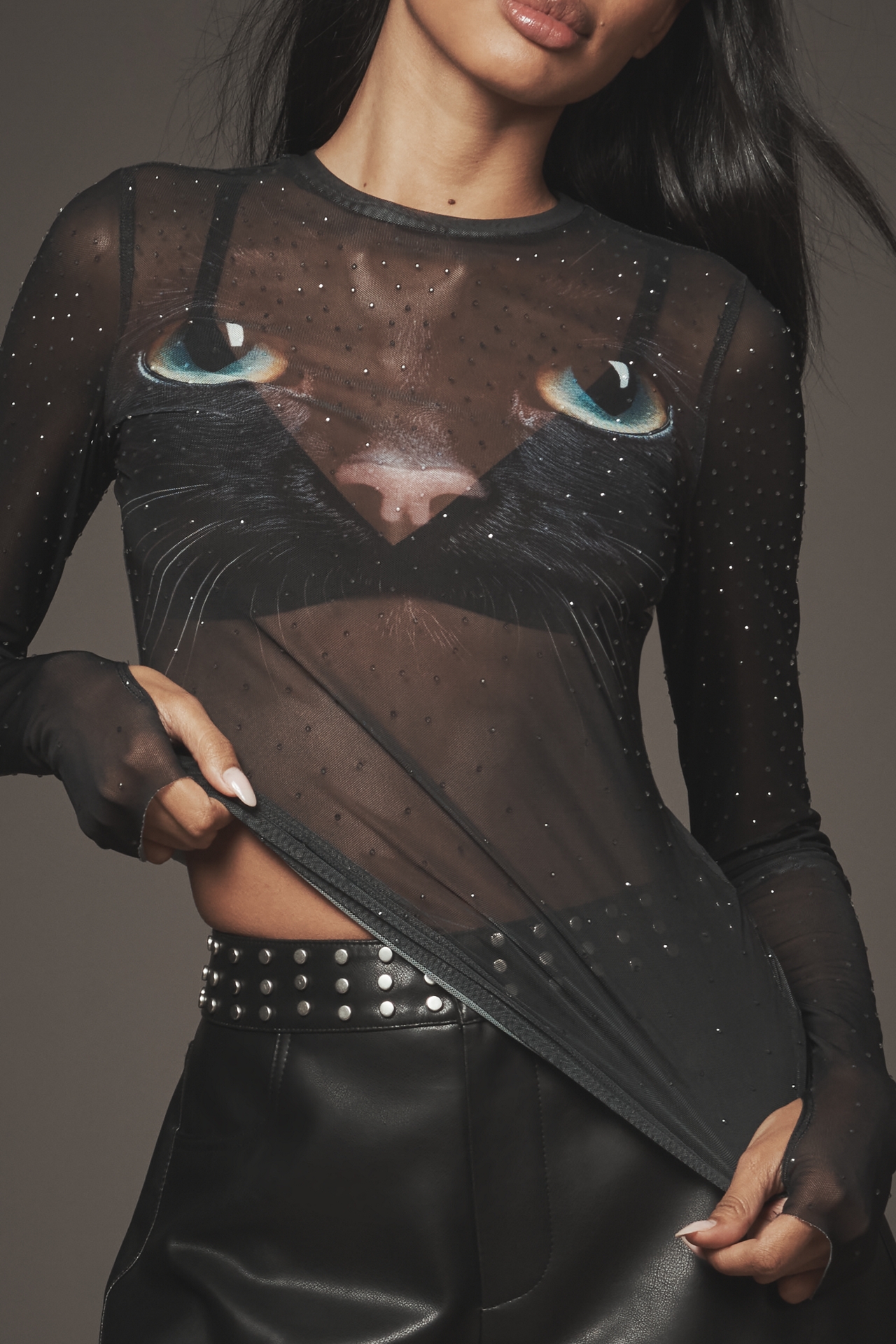 AFRM Kaylee Long-Sleeve Mesh Top