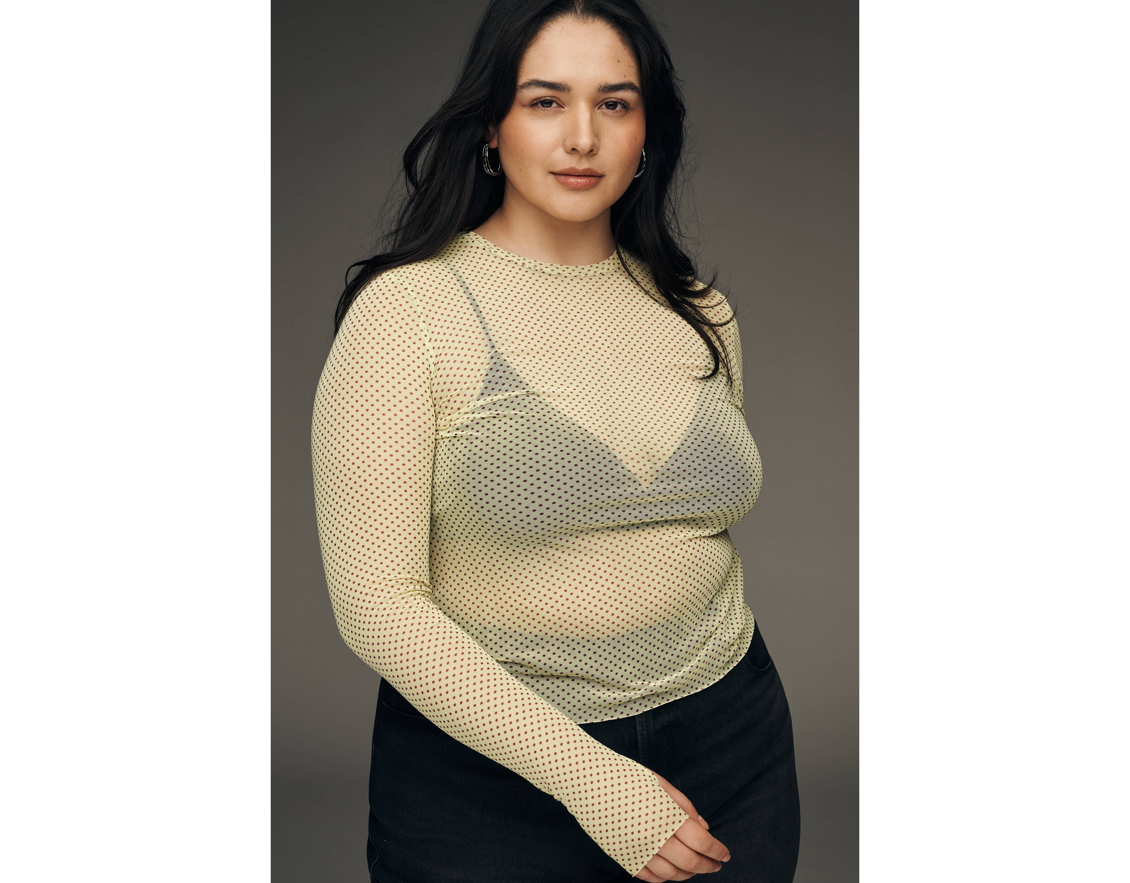 AFRM Kaylee Long-Sleeve Mesh Top