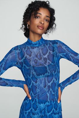 AFRM Zadie Mesh Mock Neck Top | Anthropologie