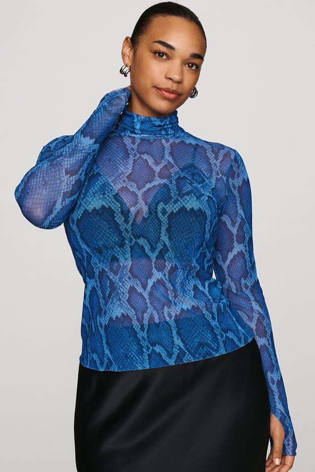 AFRM Zadie Mesh Mock Neck Top #4