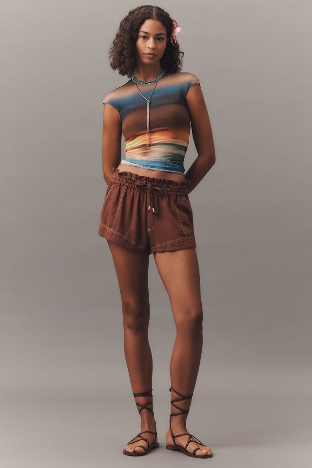 AFRM Nina Power Mesh Short-Sleeve Fitted T-Shirt #2