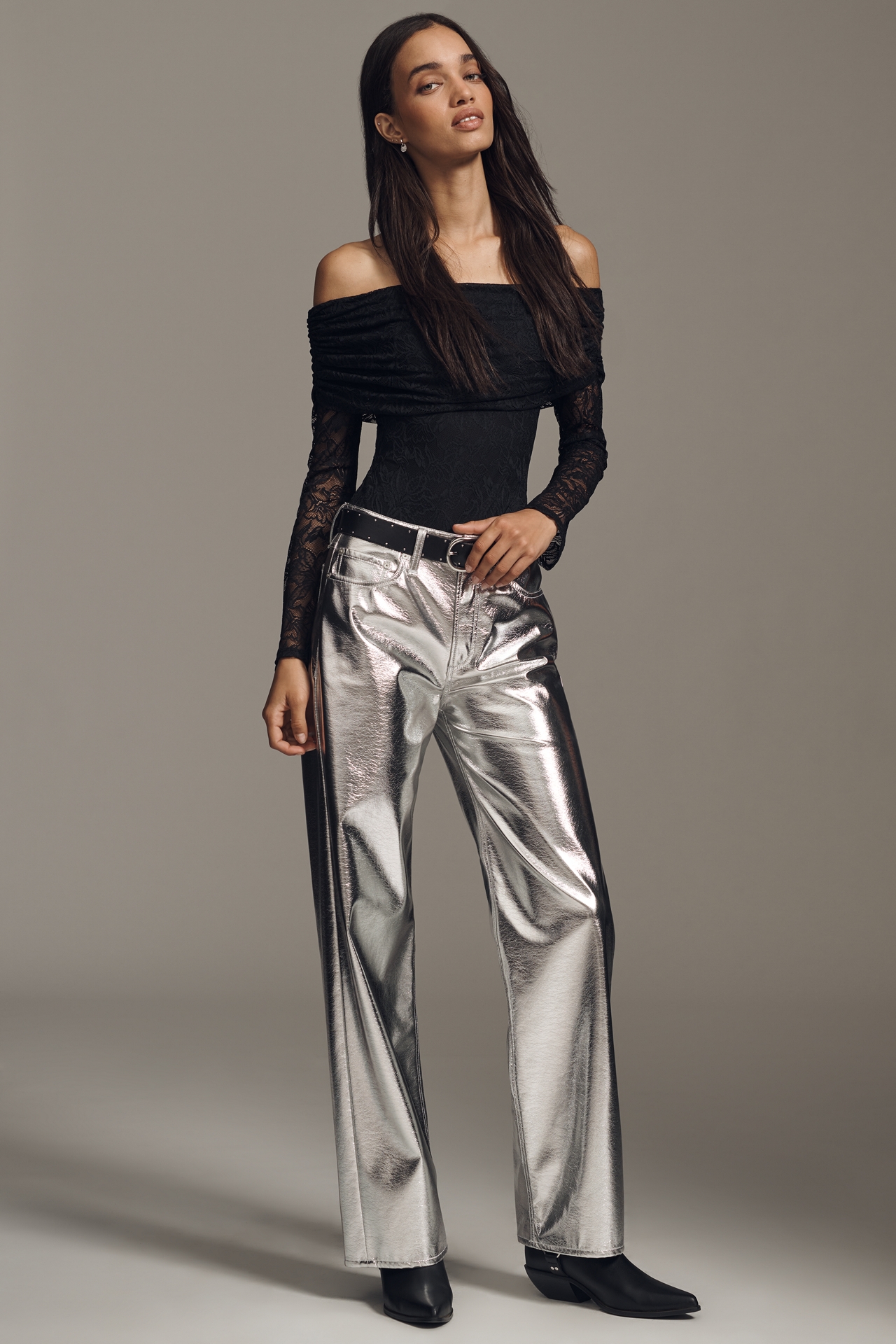 AFRM Maxine Long-Sleeve Lace Bodysuit