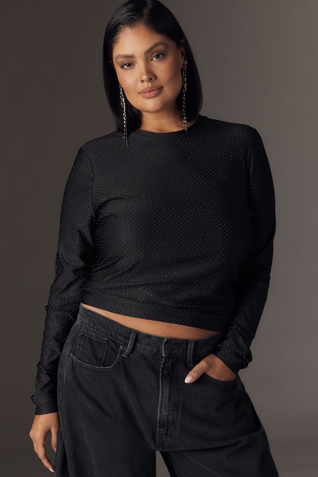 極美品✨24SS meer. AMERICAN SLEEVE FLARE TOP AFRM Kaylee Plus Studded Long-Sleeve Top | Anthropologie