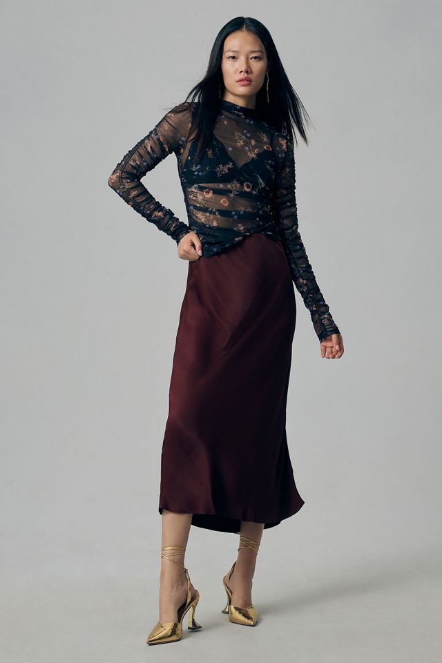 Maeve Long-Sleeve Mesh Top #2