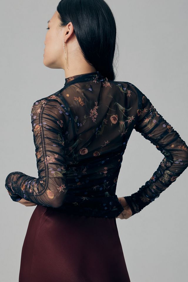 Maeve Long-Sleeve Mesh Top #4