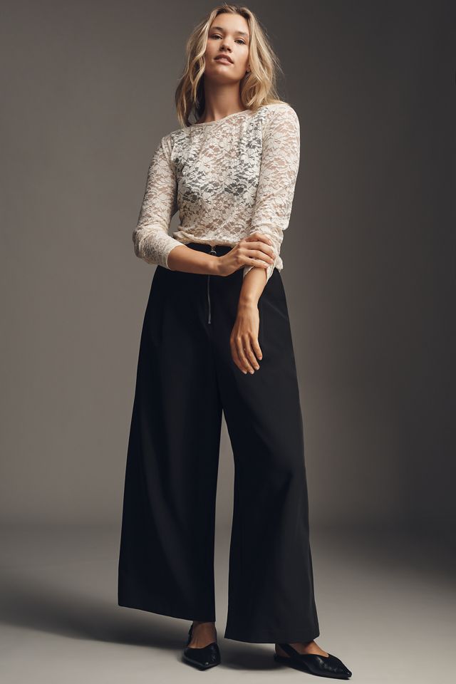 Haut en dentelle à manches longues By Anthropologie #6