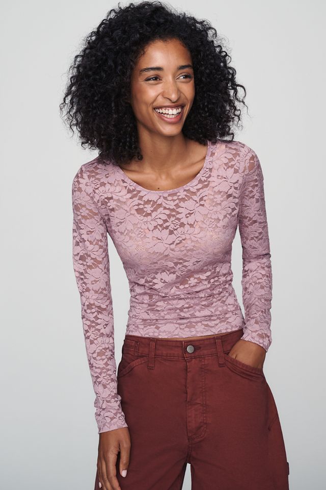 By Anthropologie Long-Sleeve Lace Top #1