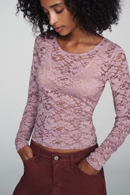 By Anthropologie Long-Sleeve Lace Top