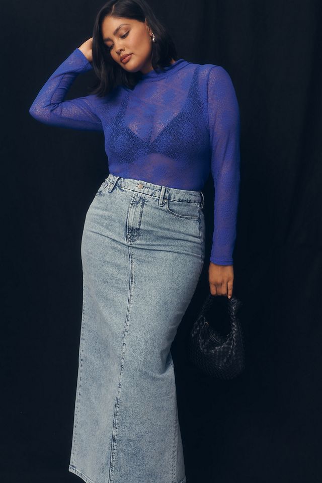 By Anthropologie Sheer Lace Turtleneck #8