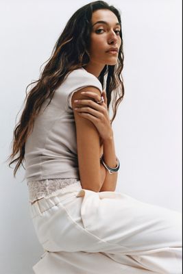 By Anthropologie Off-The-Shoulder Twofer Jumpsuit | Anthropologie