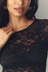 By Anthropologie Short-Sleeve Crew-Neck Lace Top