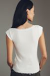 Maeve Lace-Trim Cap-Sleeve Shirt