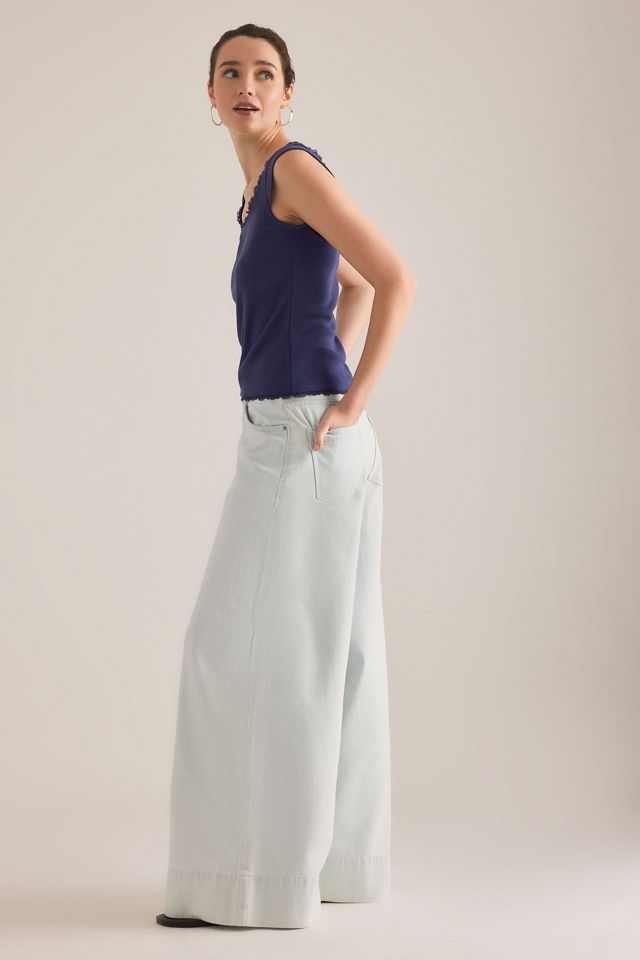 Maeve Lace-Trim Cap-Sleeve Shirt #6