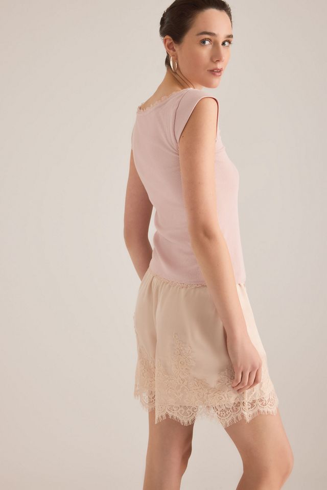 Maeve Lace-Trim Cap-Sleeve Shirt #6