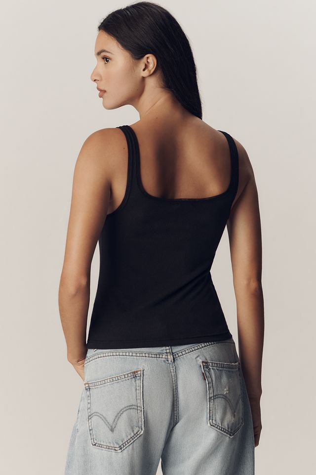 Pilcro Mesh-Trim Tank Top #1