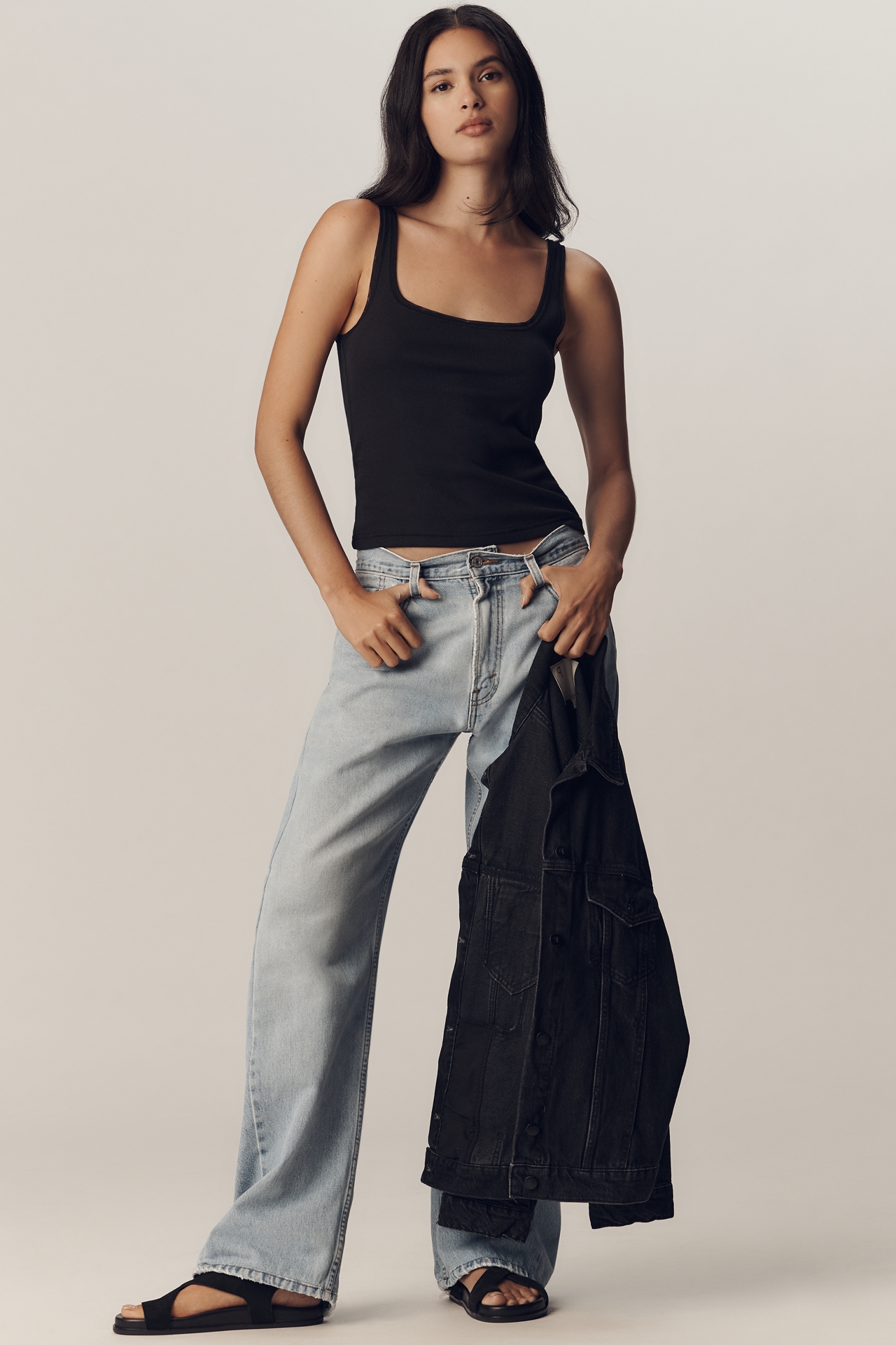 Pilcro Mesh-Trim Tank Top