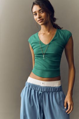 Maeve Betty V-Neck Baby Muscle Tee