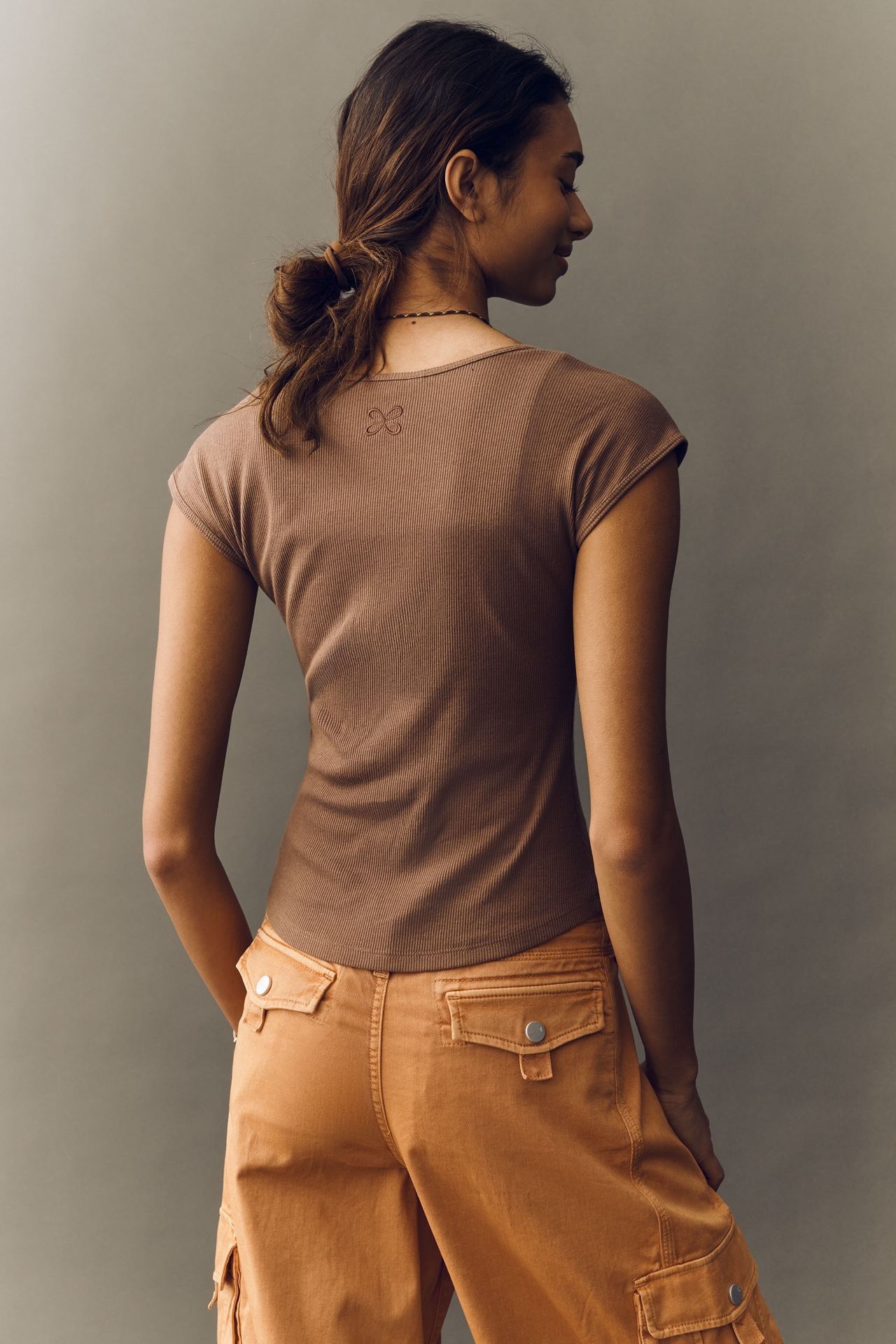 Betty V-Neck Short-Sleeve Tee by Maeve