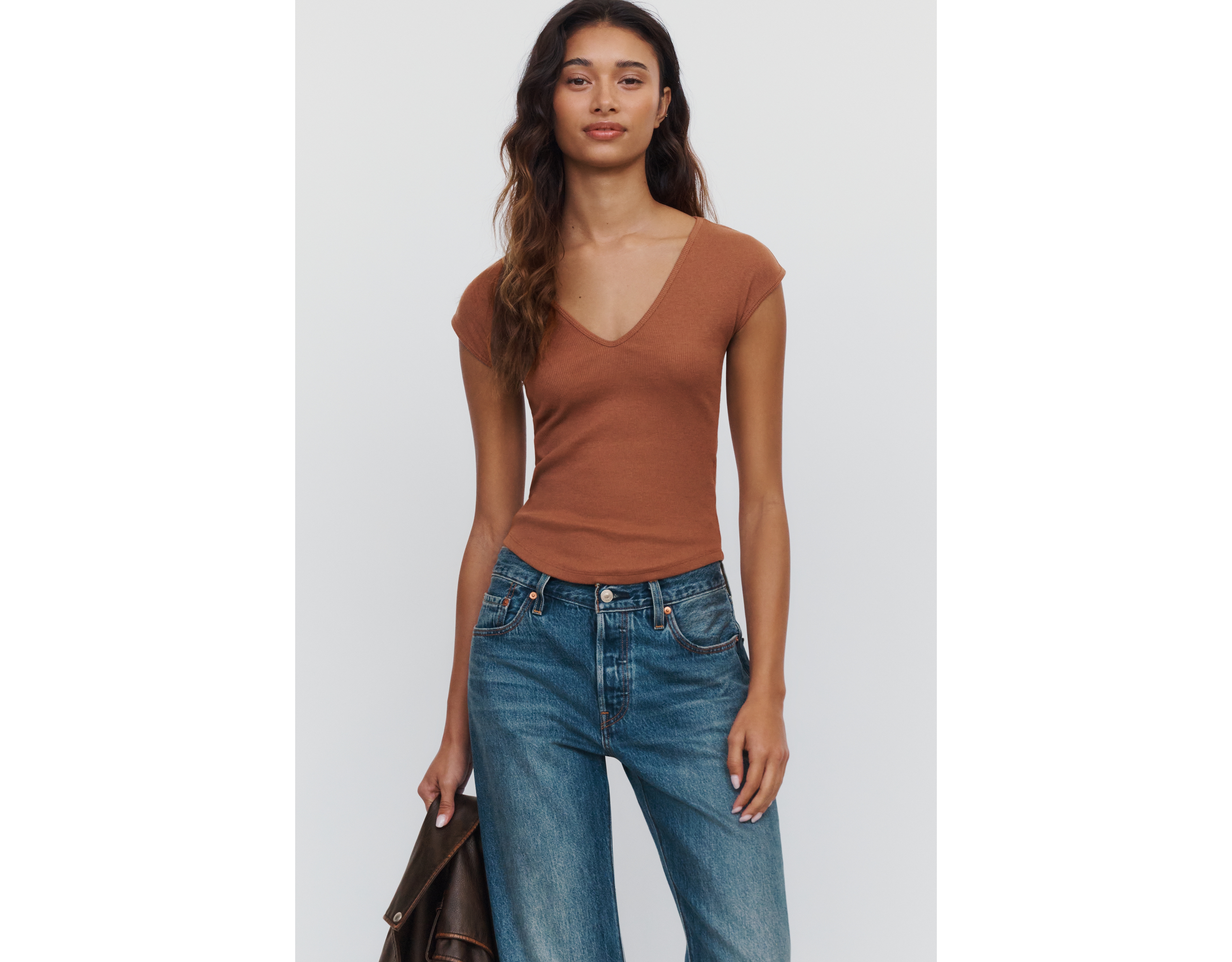 Maeve Betty V-Neck Baby Muscle Tee