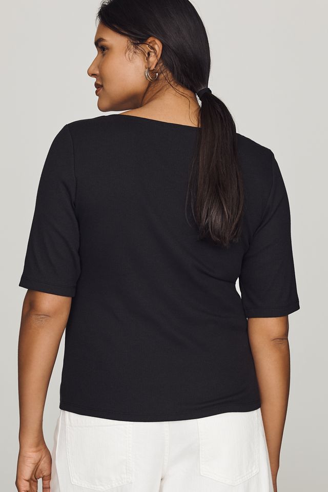 Maeve V-Ausschnitt Henley T-Shirt #5