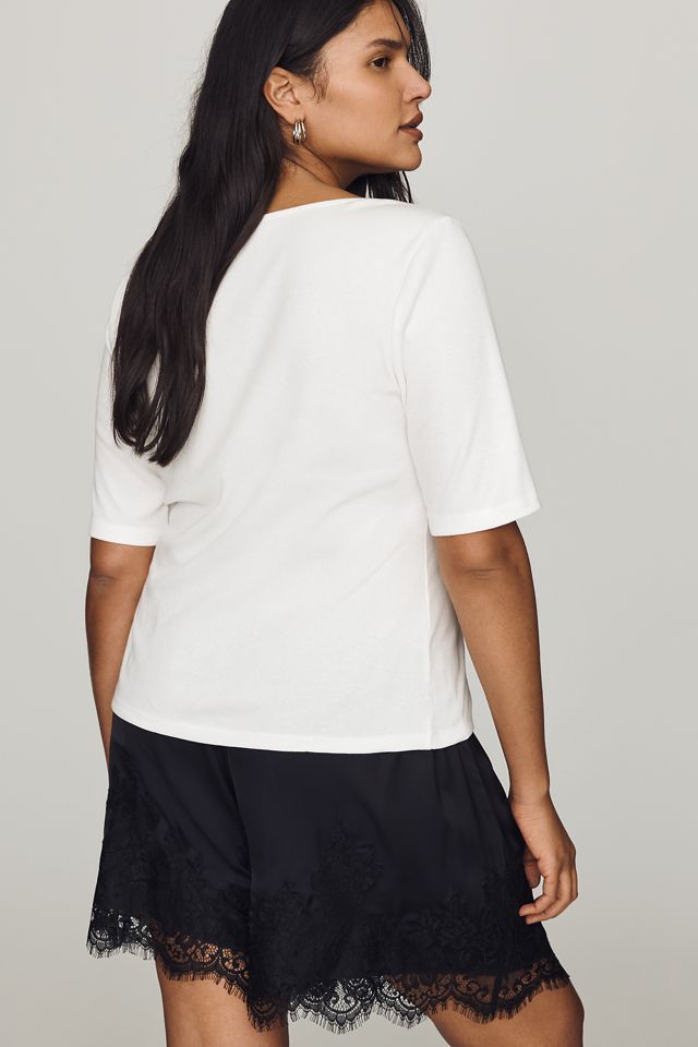 Maeve V-Neck Henley T-Shirt #5