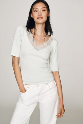 Maeve V-Neck Henley T-Shirt