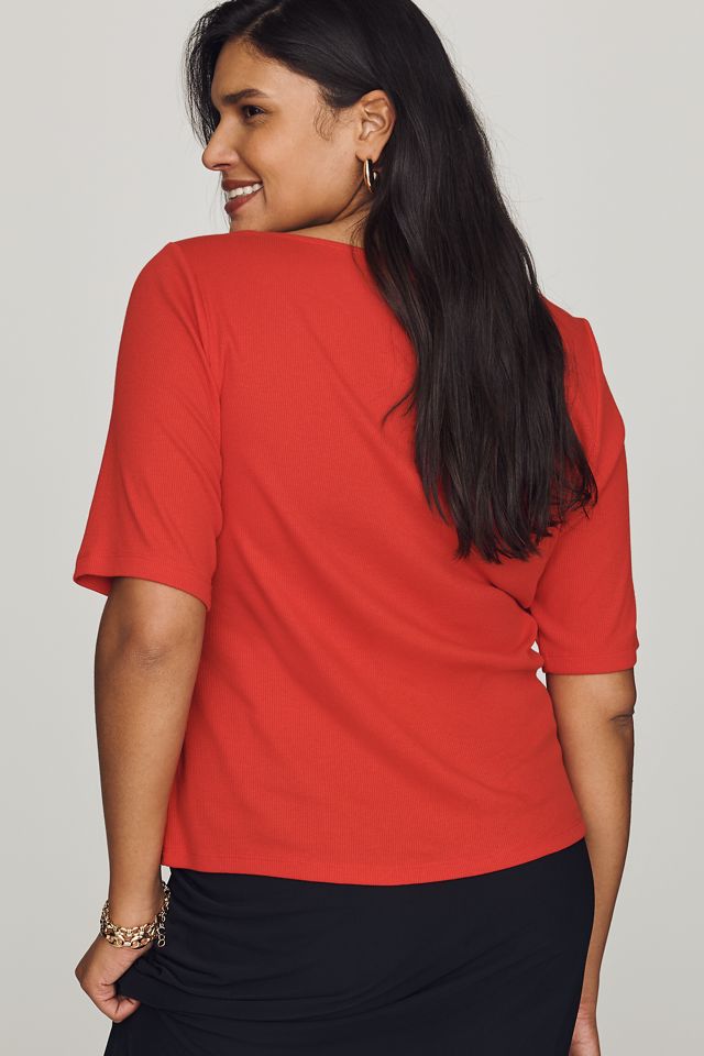 T-Shirt Henley con Scollo a V Maeve #5