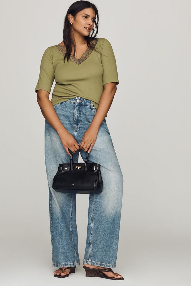 Maeve V-Neck Henley T-Shirt #6