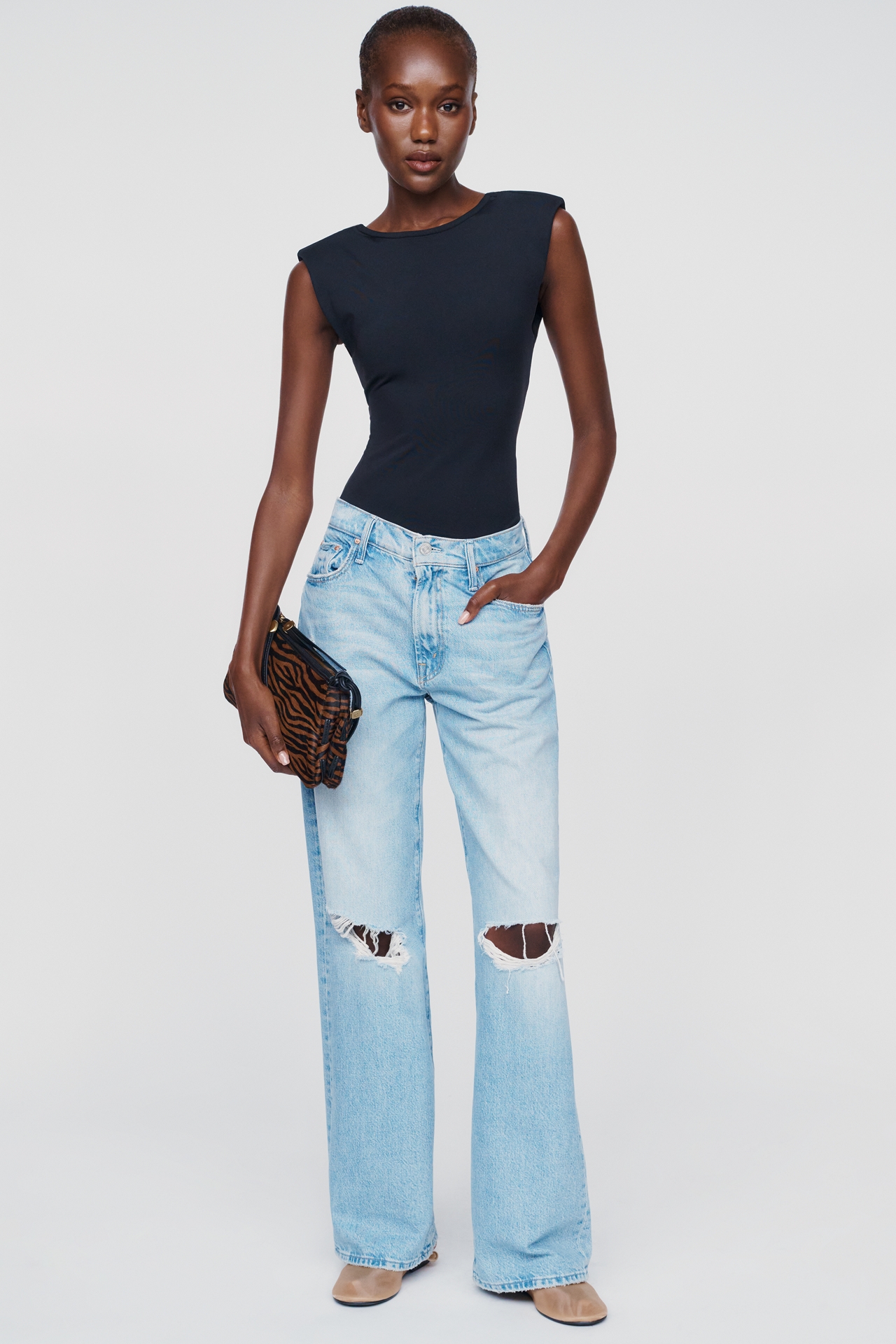 Glamorous Structured Shoulder Low Back Bodysuit