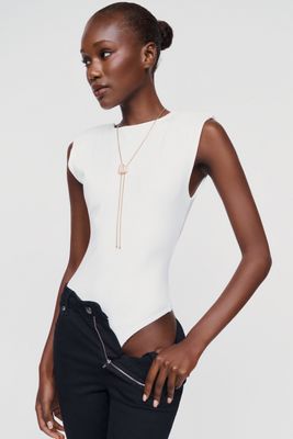 Glamorous Structured Shoulder Low Back Bodysuit
