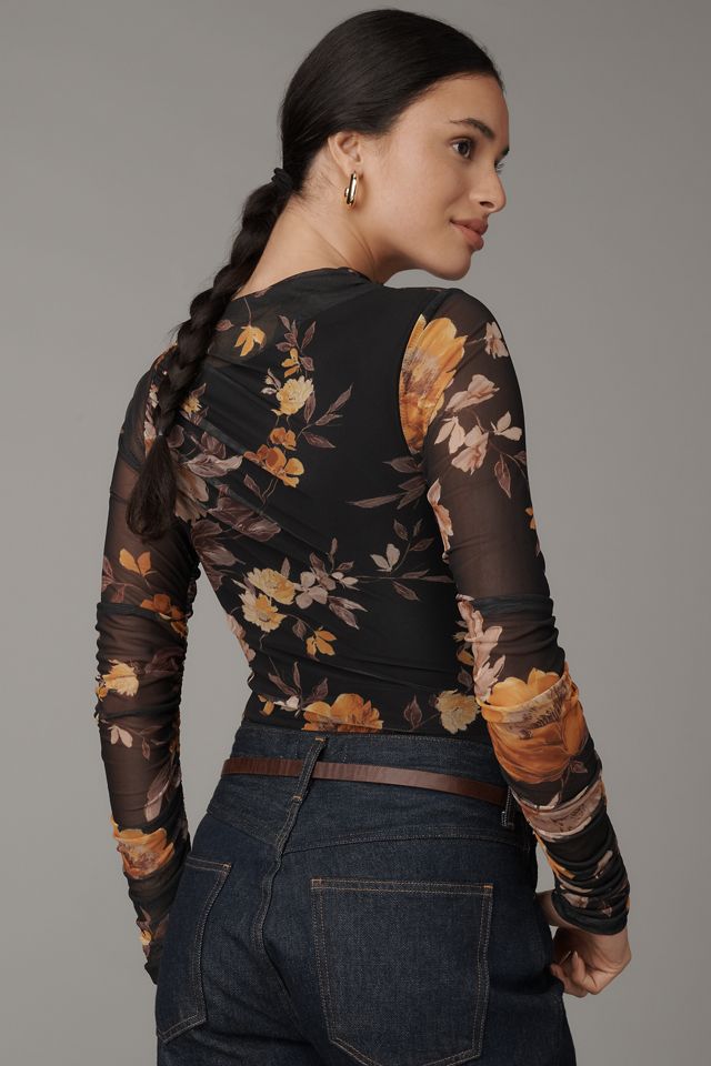 Bardot Althea Long-Sleeve Mesh Bodysuit #2