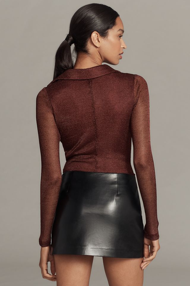 Bardot Laurel Lurex Cowl-Neck Bodysuit #3