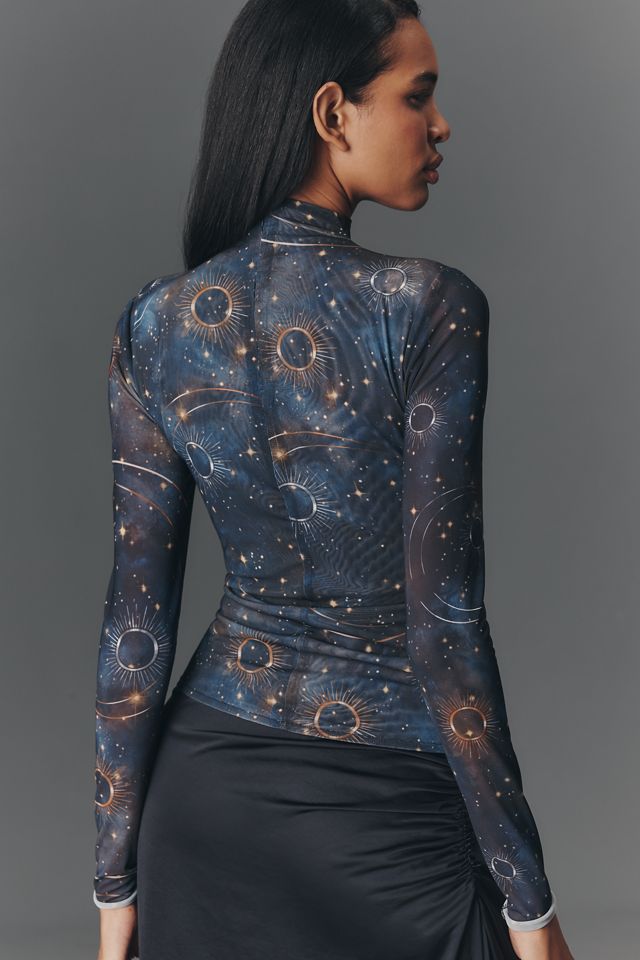 Avec Les Filles Long-Sleeve Mock-Neck Top #1