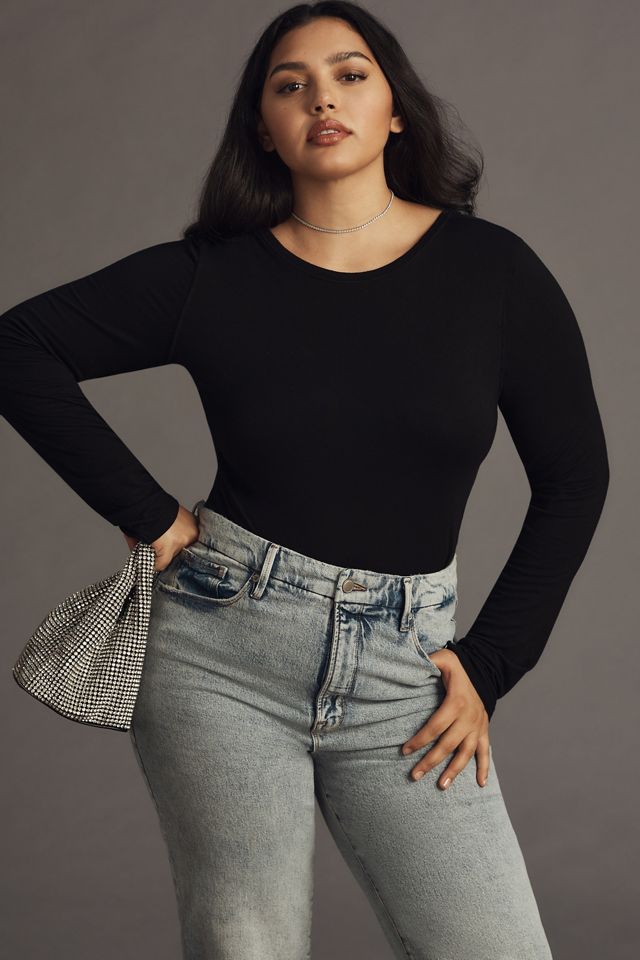 By Anthropologie Long-Sleeve Crew-Neck Bodysuit #4
