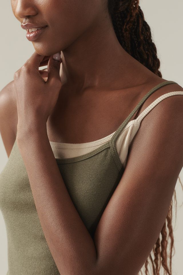 Pilcro Double-Layer Scoop-Neck Crop Tank #3