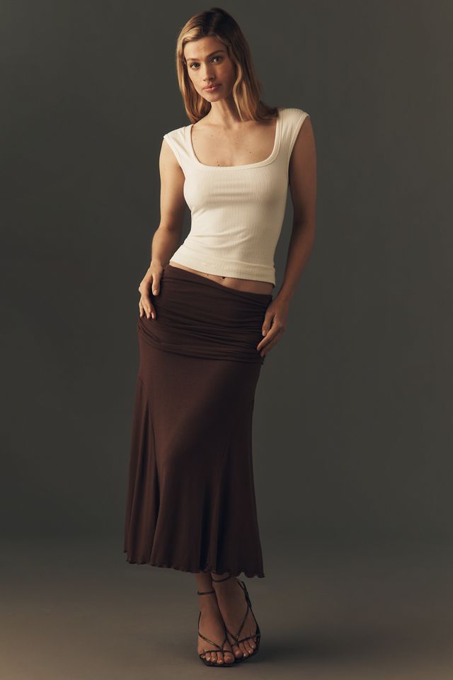 By Anthropologie Scoop-Neck Cap Sleeve Tee #2