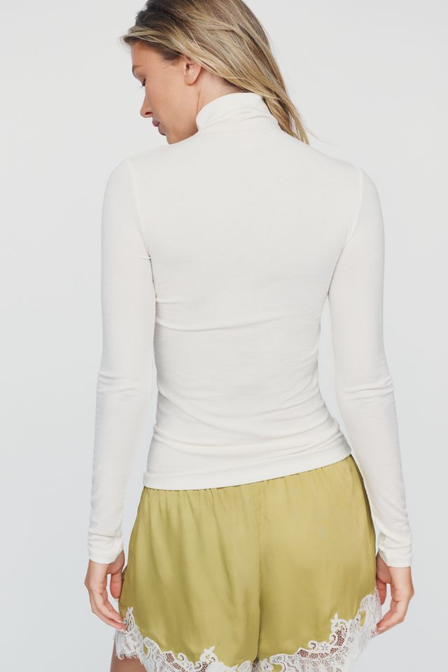 By Anthropologie Arena Wool Blend Fitted Turtleneck Top #4