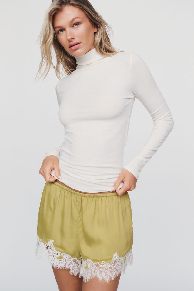By Anthropologie Arena Wool Blend Fitted Turtleneck Top #1
