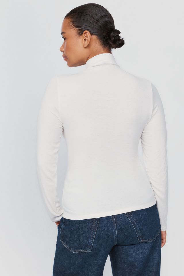 By Anthropologie Arena Wool Blend Fitted Turtleneck Top #7