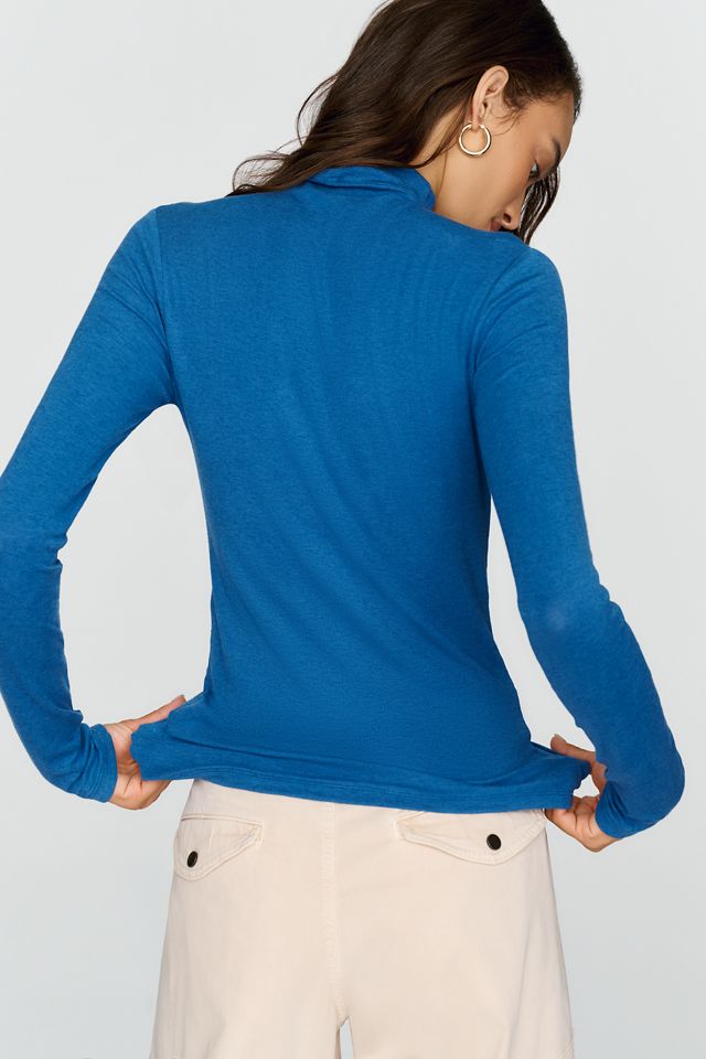By Anthropologie Arena Wool Blend Fitted Turtleneck Top #1