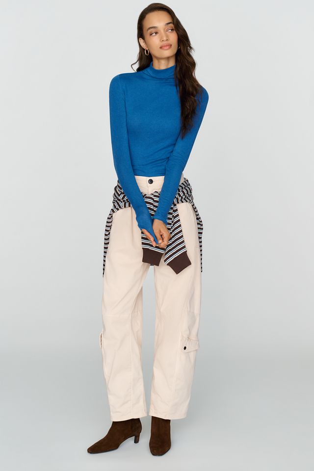 By Anthropologie Arena Wool Blend Fitted Turtleneck Top #2